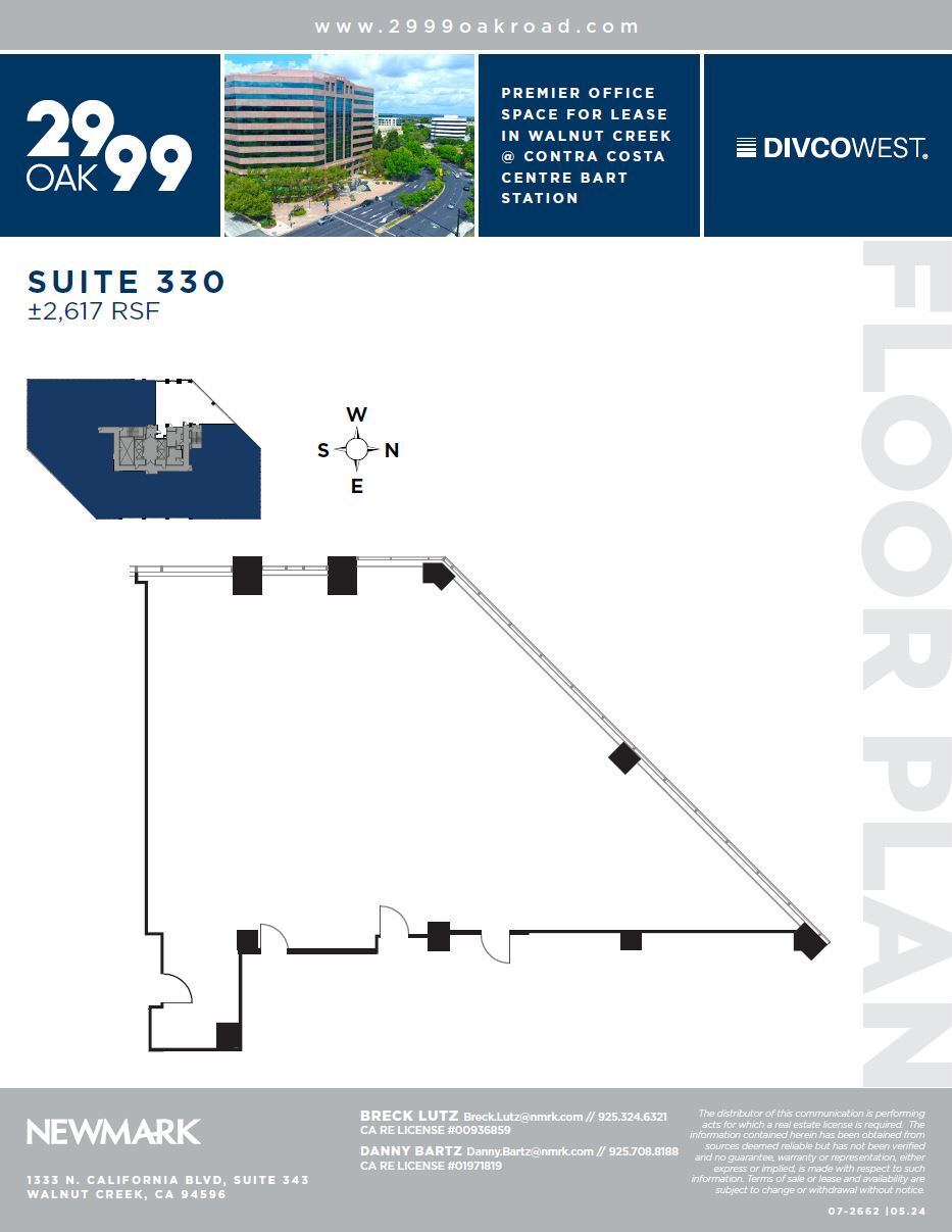 2999 Oak Rd, Walnut Creek, CA for lease Floor Plan- Image 1 of 1