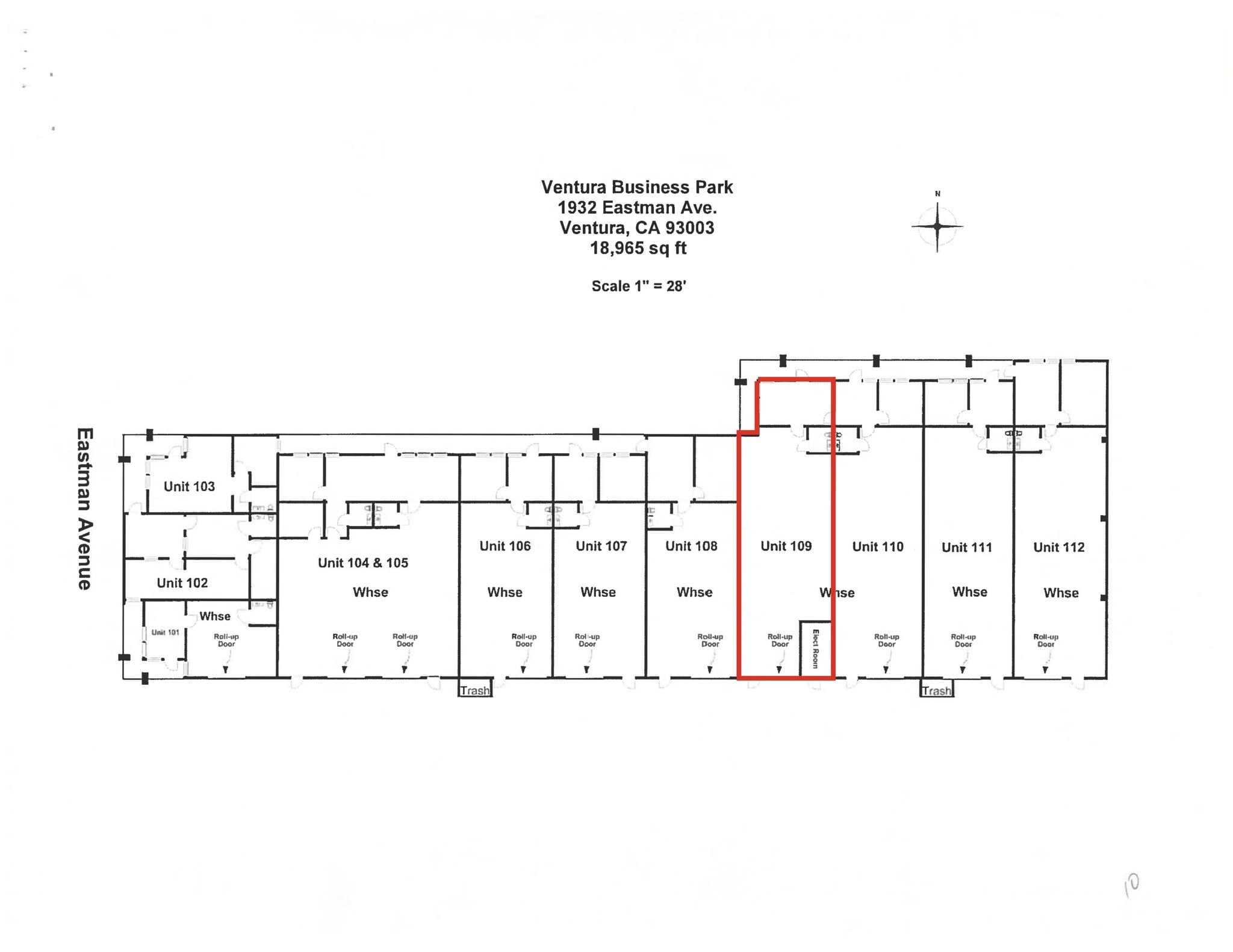 1932 Eastman Ave, Ventura, CA for lease Site Plan- Image 1 of 1