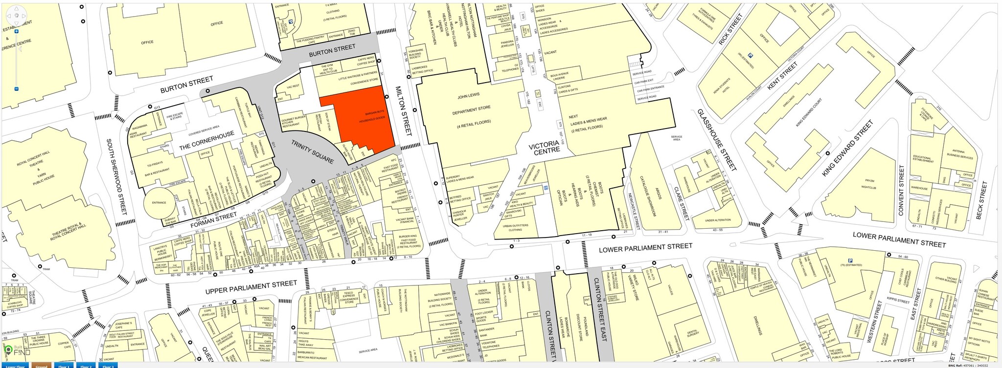 Trinity Pl, Nottingham for lease Goad Map- Image 1 of 1