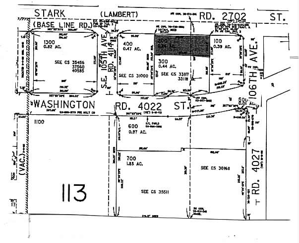 10524 Se Stark St, Portland, OR for sale Plat Map- Image 1 of 1