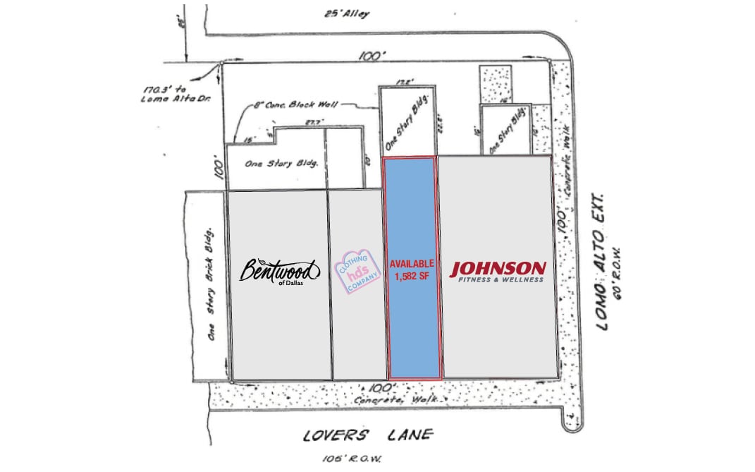 NEQ Lovers Lane and D.N. Tollway, Dallas, TX for lease Site Plan- Image 1 of 1