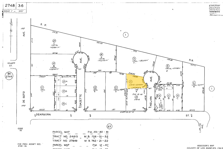 9177 Kelvin Ave, Chatsworth, CA for lease - Plat Map - Image 2 of 9