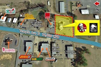 2210 Temple Ave N, Fayette, AL - aerial  map view