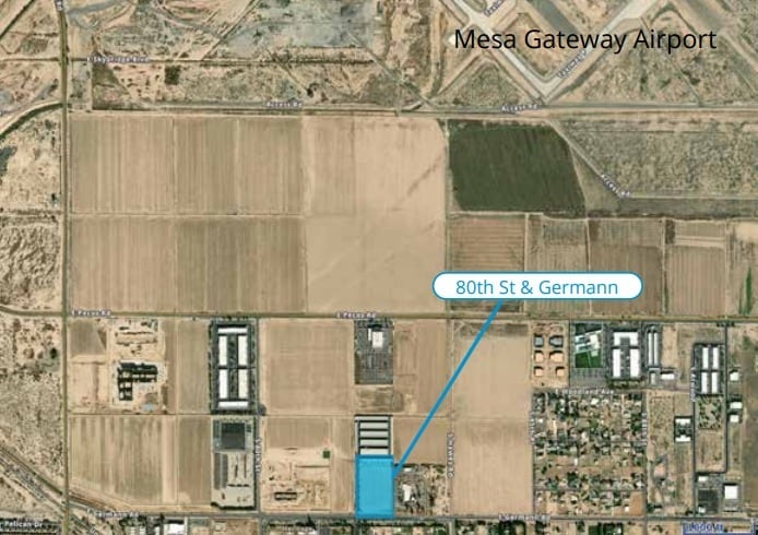 82nd St & Germann, Mesa, AZ for lease - Aerial - Image 3 of 3