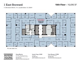 1 E Broward Blvd, Fort Lauderdale, FL for lease Site Plan- Image 1 of 1