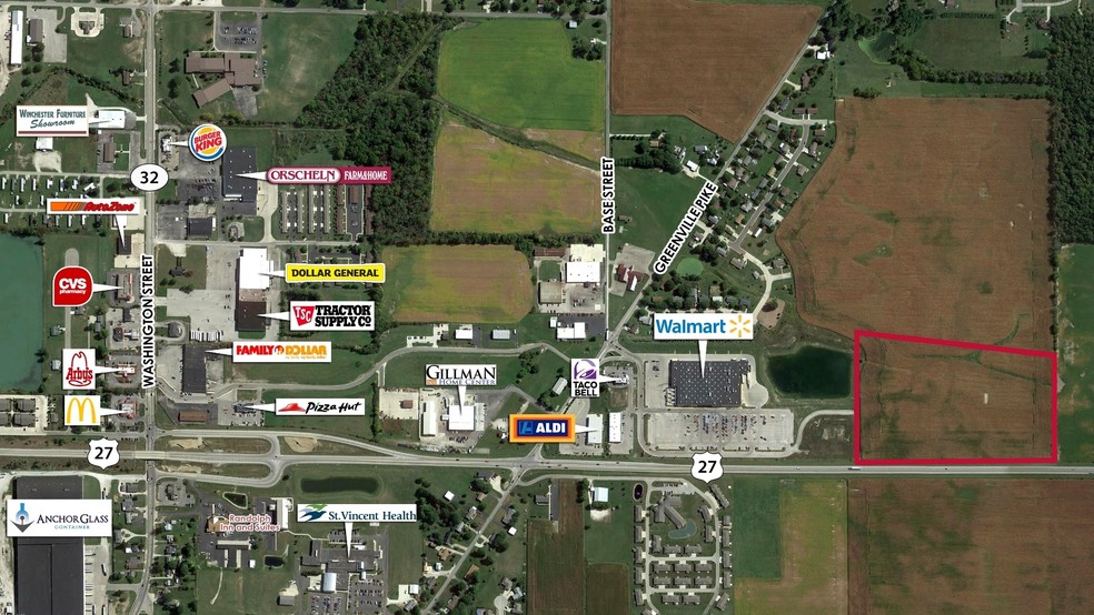 950 E Greenville Pike, Winchester, IN for lease - Aerial - Image 1 of 1