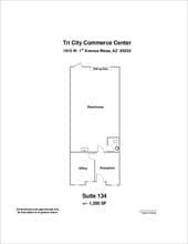 1815 W 1st Ave, Mesa, AZ for lease Floor Plan- Image 1 of 1