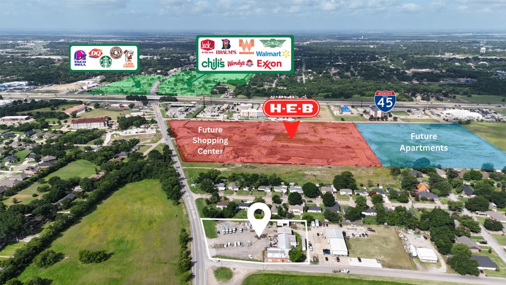 1610 E Ennis Ave, Ennis, TX for sale - Aerial - Image 2 of 8