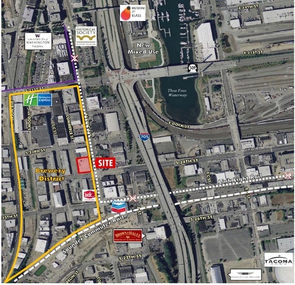 2320 Pacific Ave, Tacoma, WA for lease - Aerial - Image 3 of 6