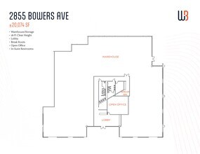 2805 Bowers Ave, Santa Clara, CA for lease Floor Plan- Image 1 of 1