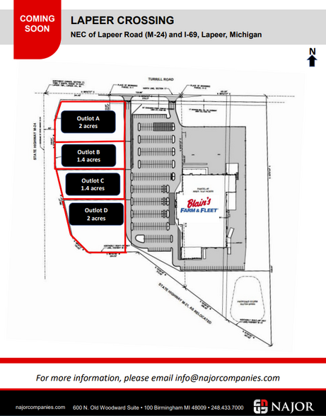 M-24, Lapeer, MI for lease - Site Plan - Image 2 of 4