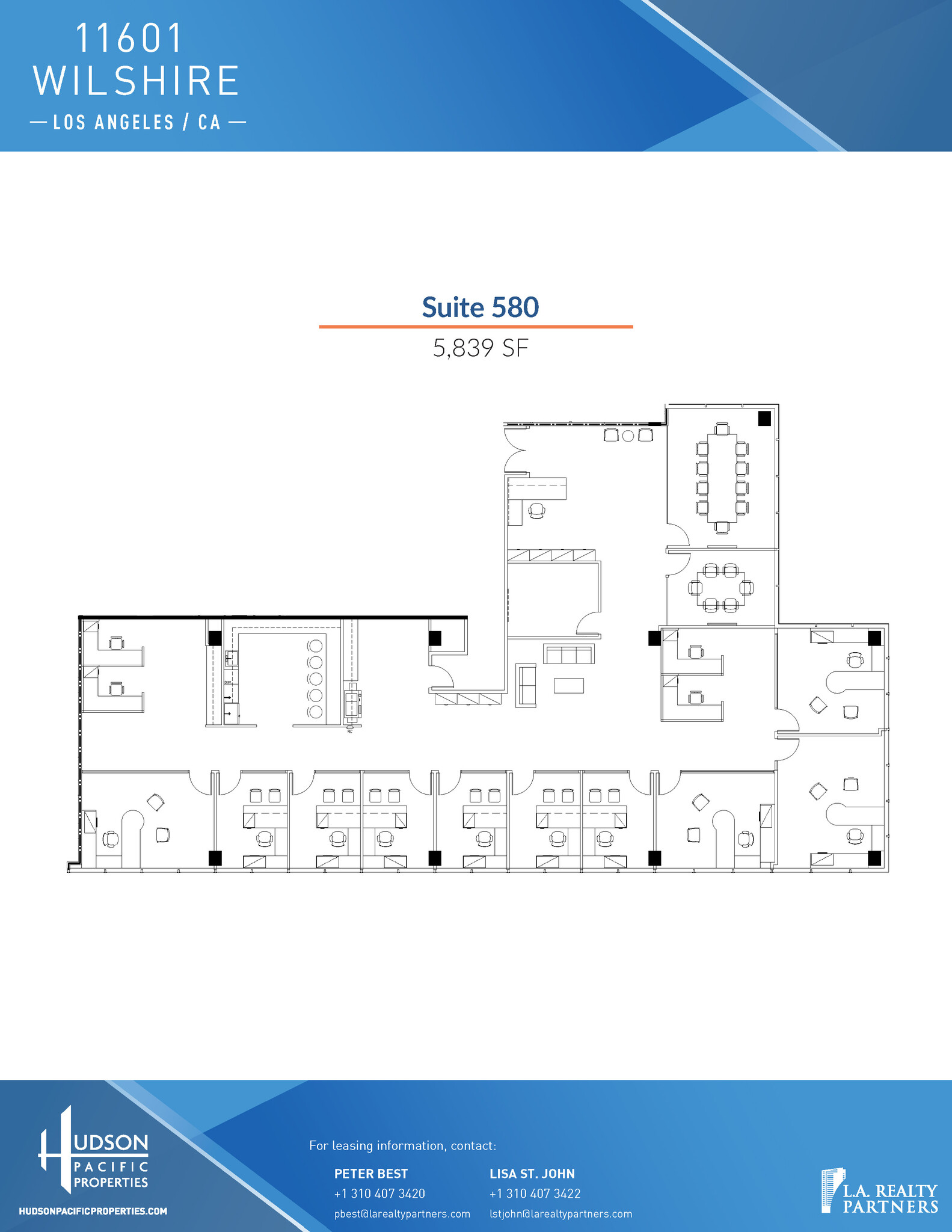 11601 Wilshire Blvd, Los Angeles, CA for lease Floor Plan- Image 1 of 2