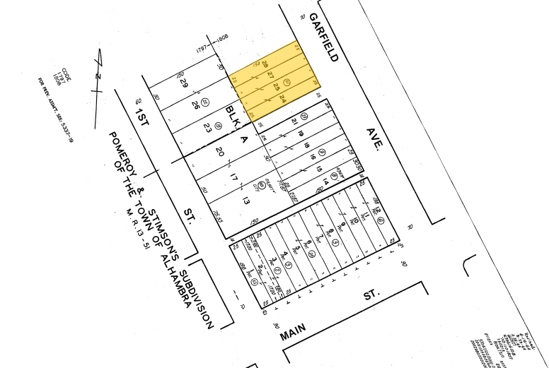 103 N Garfield Ave, Alhambra, CA for lease - Plat Map - Image 2 of 9