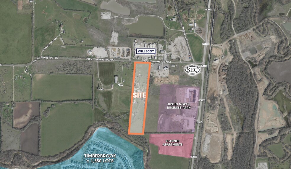 9629 FM 1384, Justin, TX for sale - Aerial - Image 1 of 1