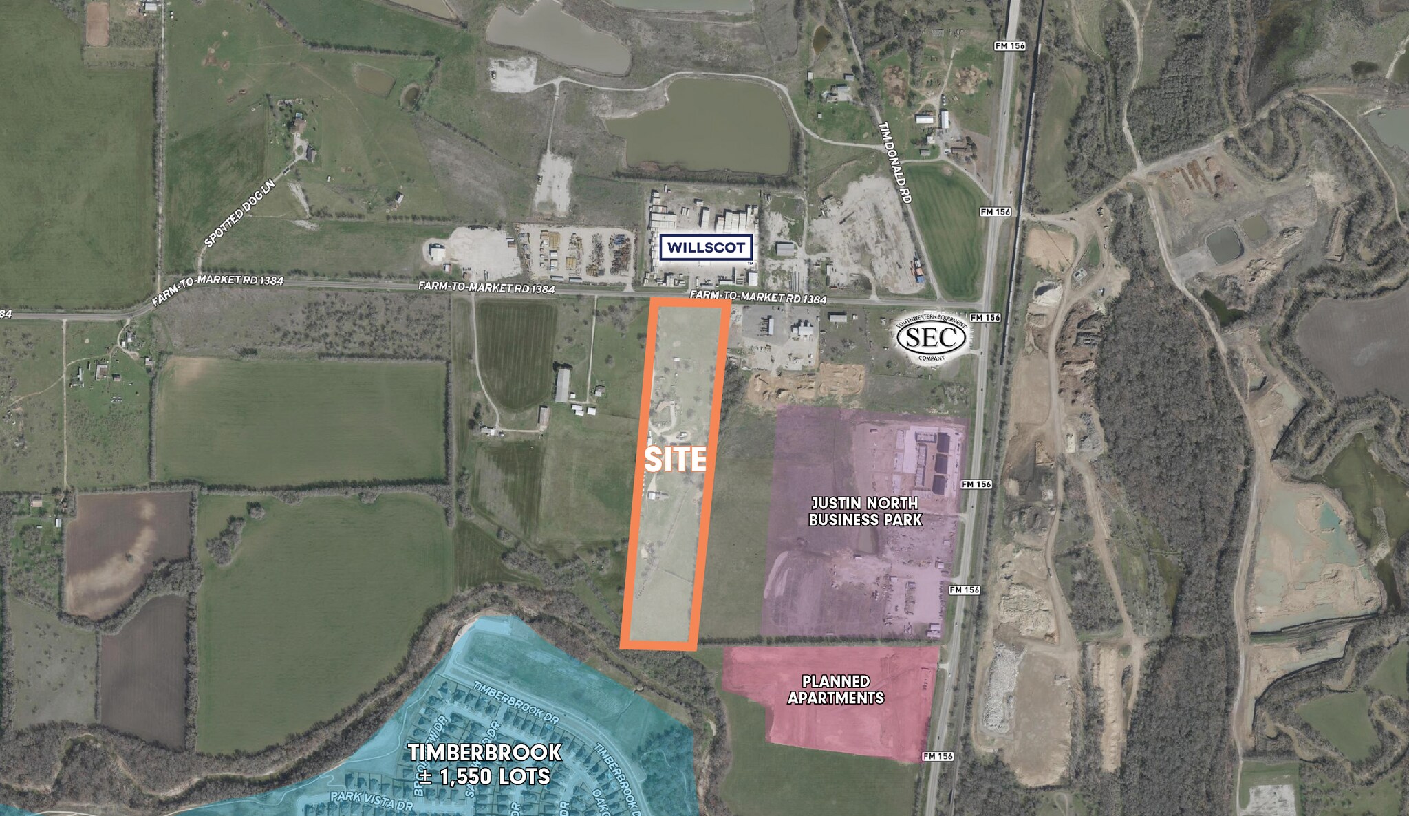 9629 FM 1384, Justin, TX for sale Aerial- Image 1 of 2