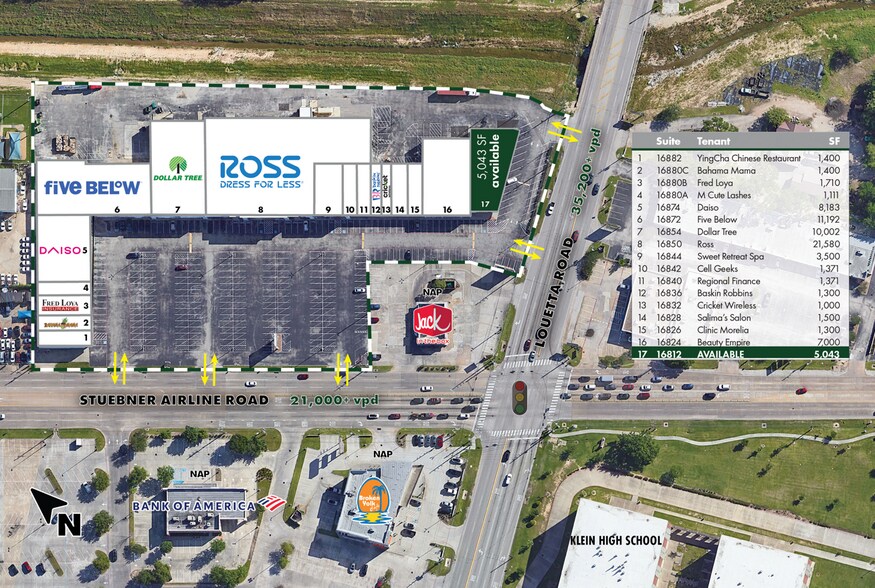 16812-16880 Stuebner Airline Rd, Spring, TX for lease - Site Plan - Image 2 of 6