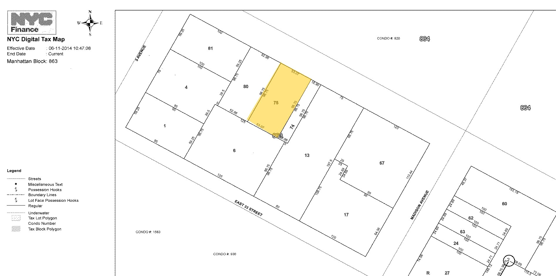 10 E 34th St, New York, NY for sale Plat Map- Image 1 of 1