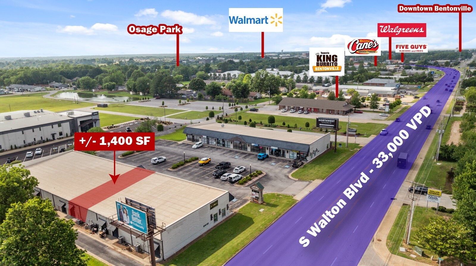 2212 S Walton Blvd, Bentonville, AR for lease Building Photo- Image 1 of 10