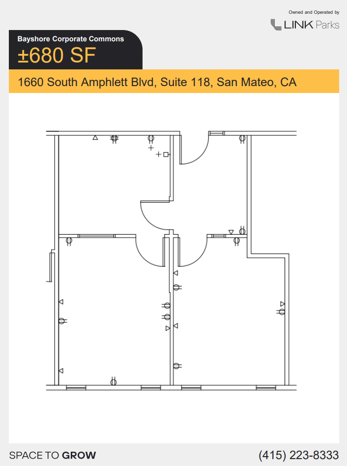 1650 S Amphlett Blvd, San Mateo, CA for lease Floor Plan- Image 1 of 1