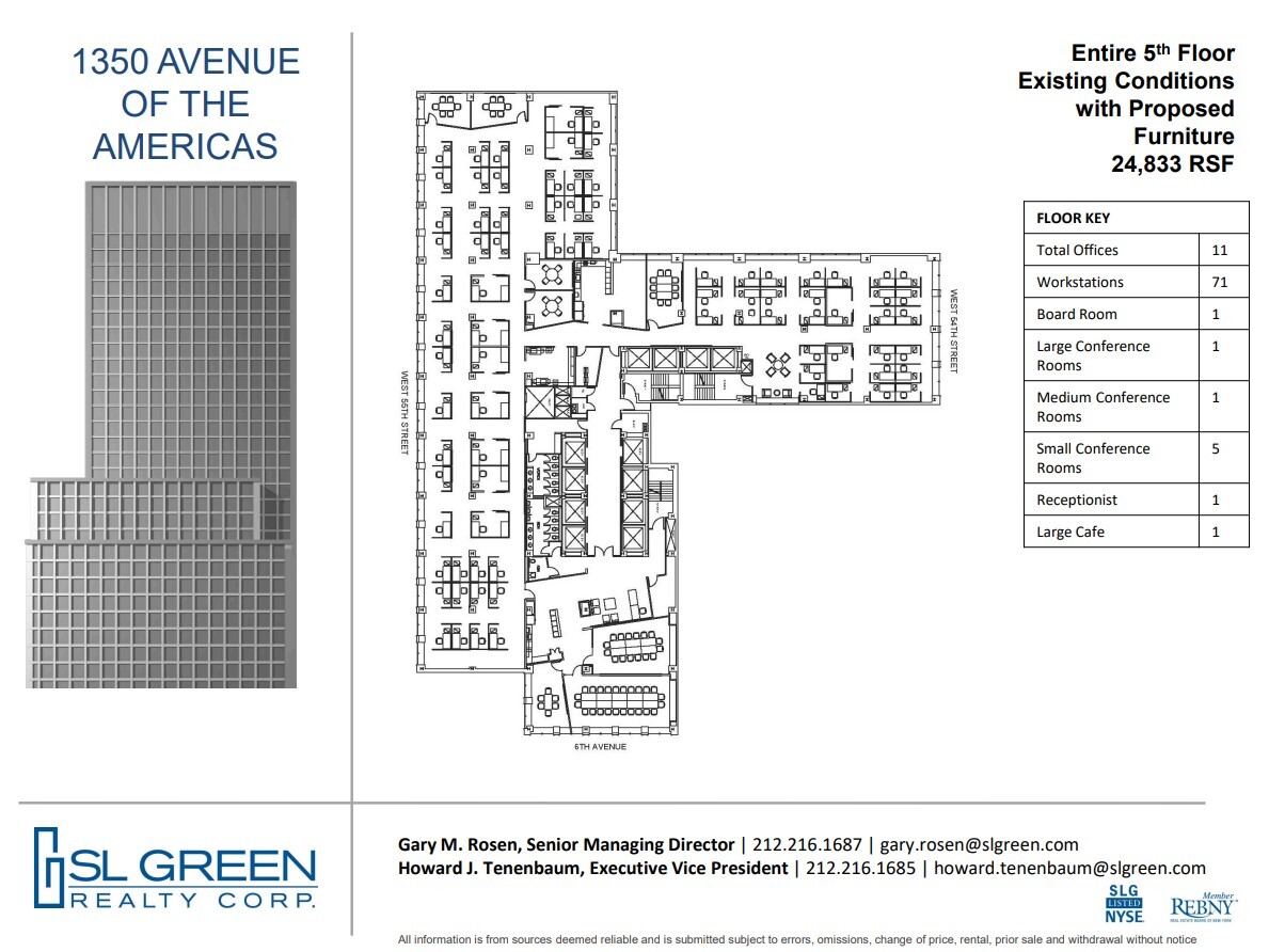 1350 Avenue of the Americas, New York, NY for lease Floor Plan- Image 1 of 2