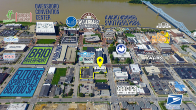 316 W 3rd St, Owensboro, KY - aerial  map view