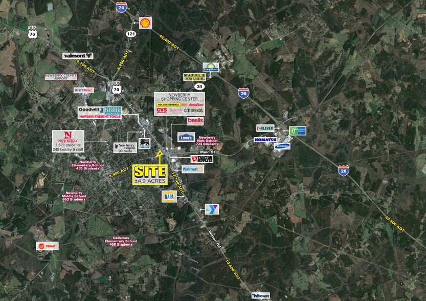 2635 Main St, Newberry, SC for lease - Aerial - Image 2 of 3