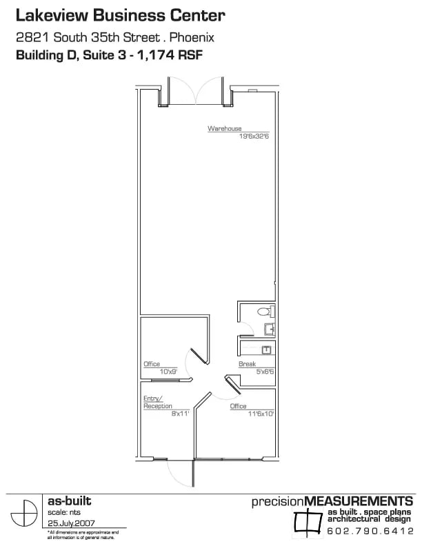 3001 S 35th St, Phoenix, AZ for lease Floor Plan- Image 1 of 1