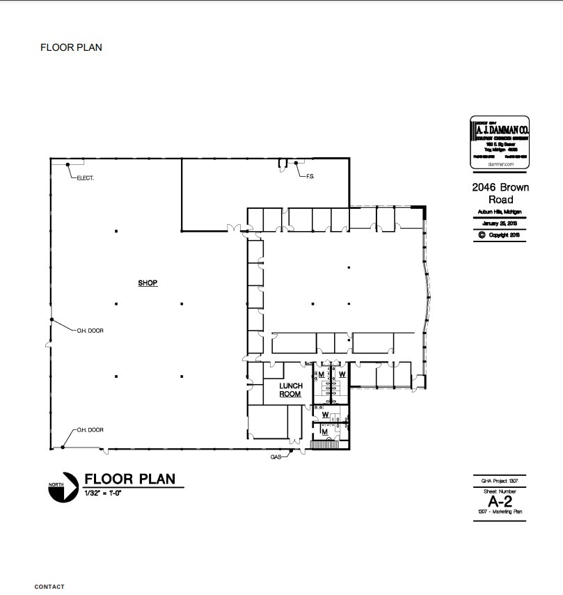 2046 Brown Rd, Auburn Hills, MI for lease Floor Plan- Image 1 of 2