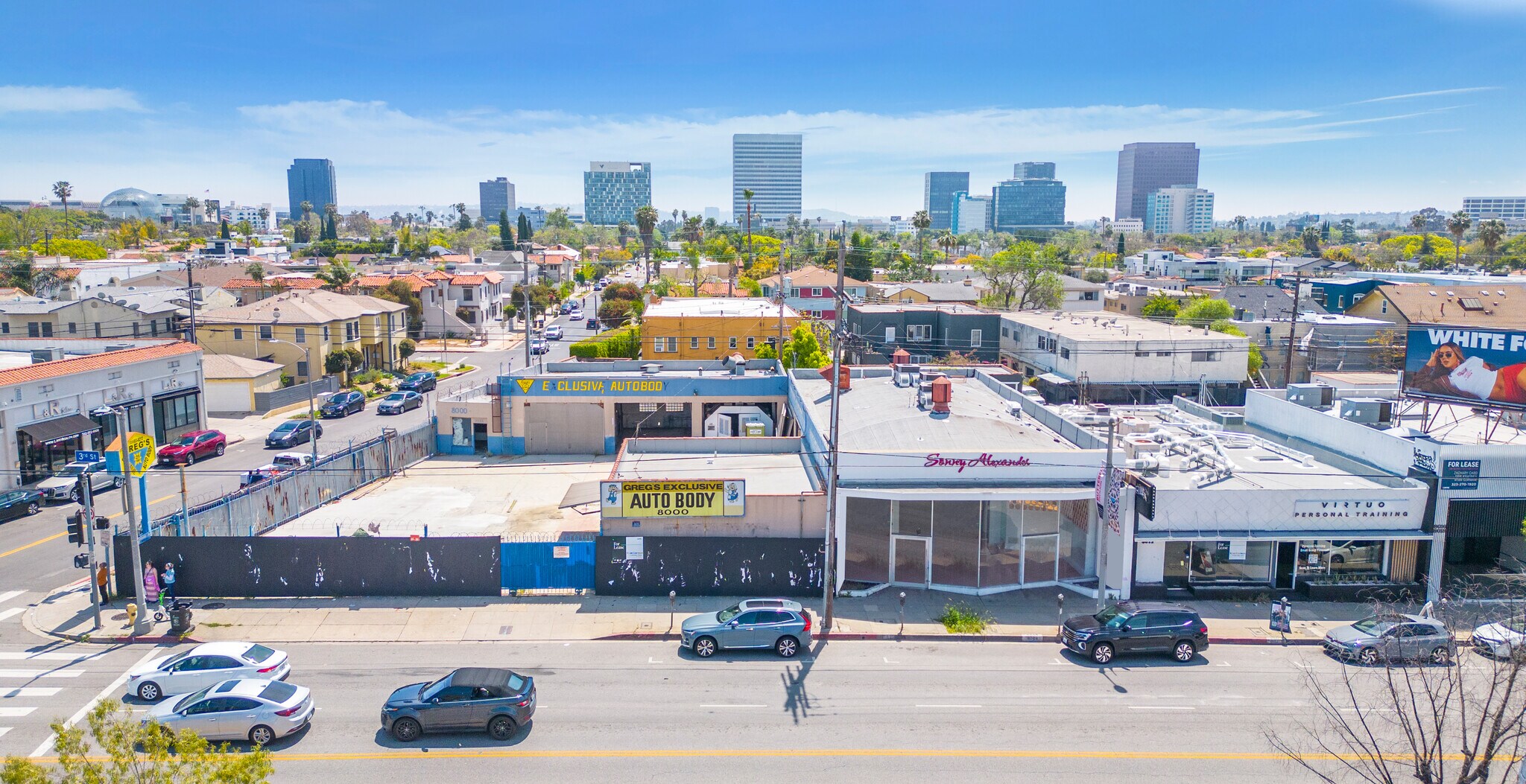 8012-8014 W 3rd St, Los Angeles, CA for lease Aerial- Image 1 of 4