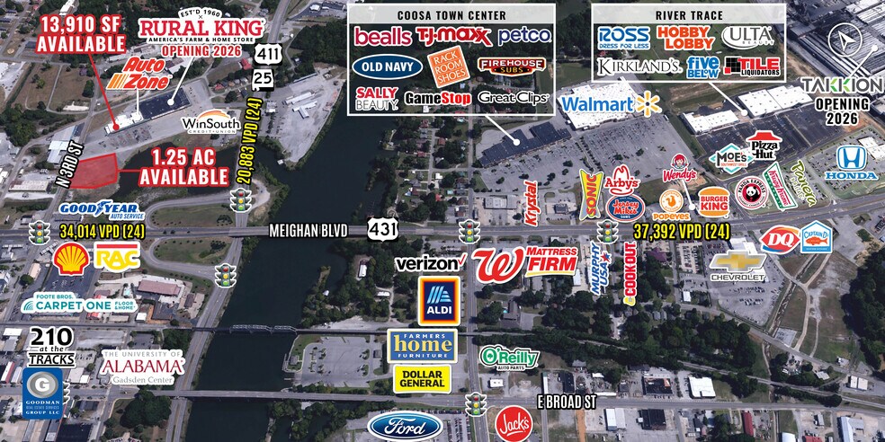 300 BLK 3rd St N, Gadsden, AL for sale - Aerial - Image 2 of 7