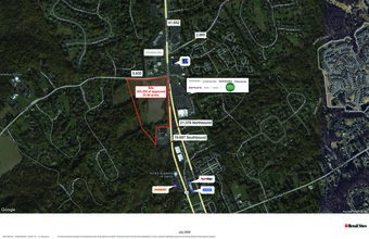 Route 202 & Ridge Rd, Concordville, PA - aerial  map view