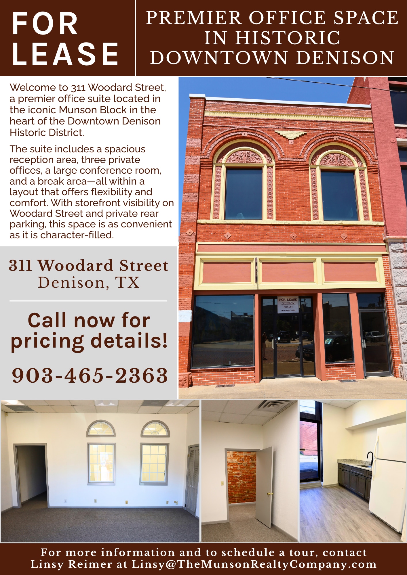 301-305 W Woodard St, Denison, TX for lease Interior Photo- Image 1 of 2