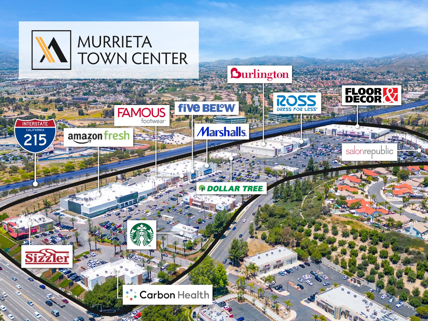 Murrieta Town Center portfolio of 13 properties for sale on LoopNet.com Aerial- Image 1 of 6