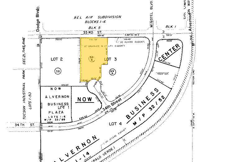 3785 E 34th St, Tucson, AZ for lease - Plat Map - Image 2 of 6