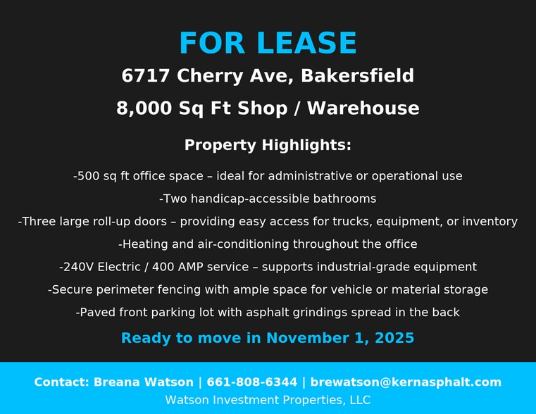 6717 Cherry ave, Bakersfield, CA for lease - Building Photo - Image 2 of 8