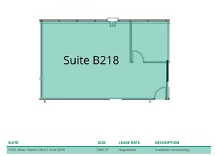 7426-7432 Alban Station Blvd, Springfield, VA for lease Floor Plan- Image 1 of 1