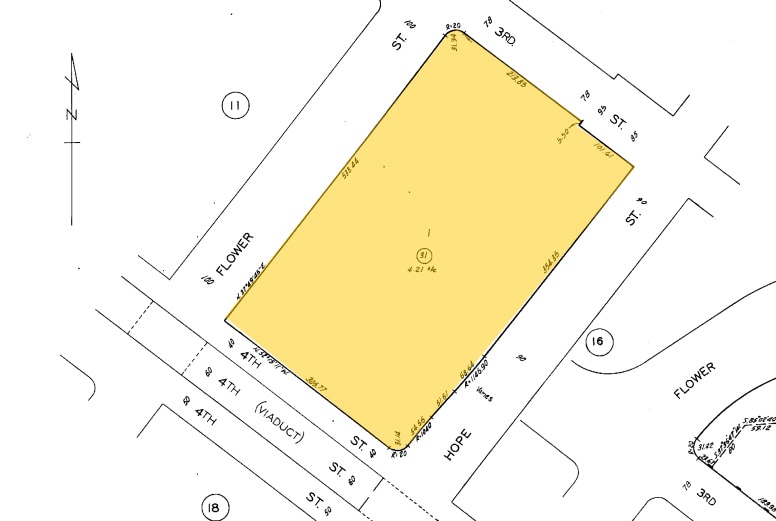 333 S Hope St, Los Angeles, CA for lease - Plat Map - Image 2 of 11