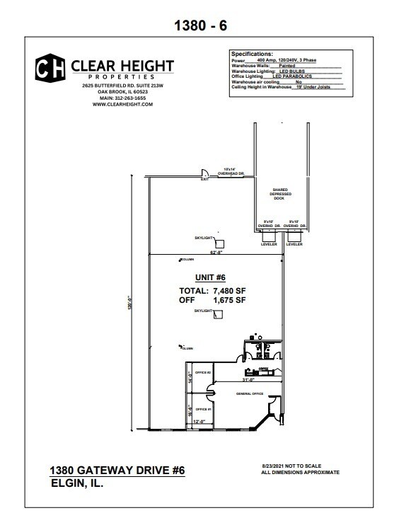1380 Gateway Dr, Elgin, IL for lease Floor Plan- Image 1 of 1