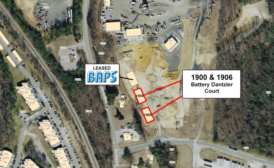 1900 Battery Dantzler Rd, Chester, VA for lease - Aerial - Image 1 of 4