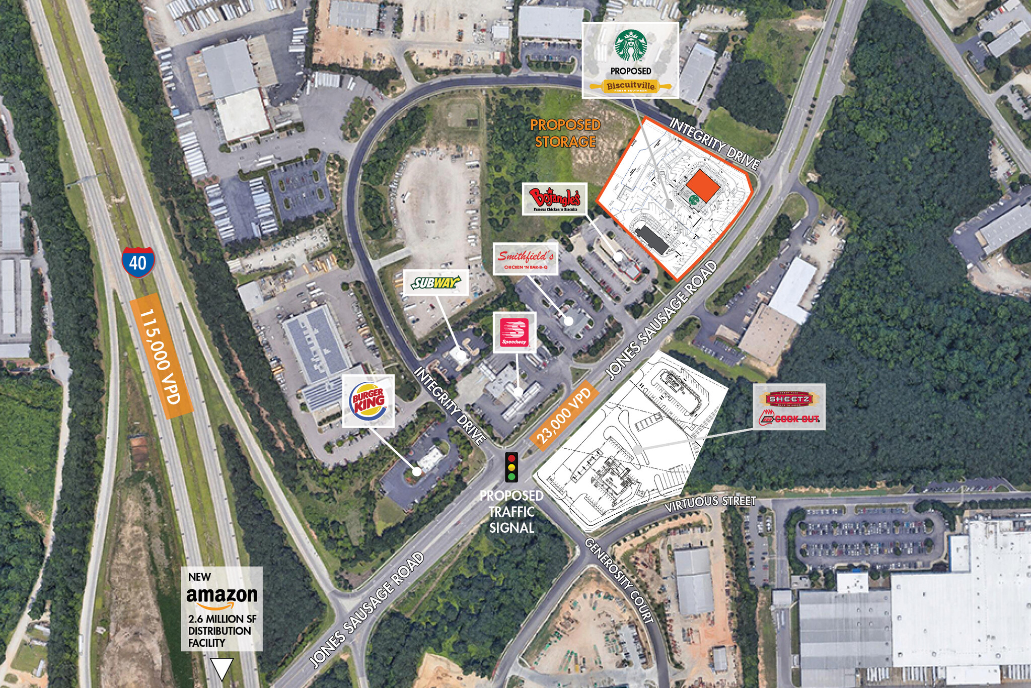 3900 Jones Sausage Rd, Garner, NC for lease Aerial- Image 1 of 2