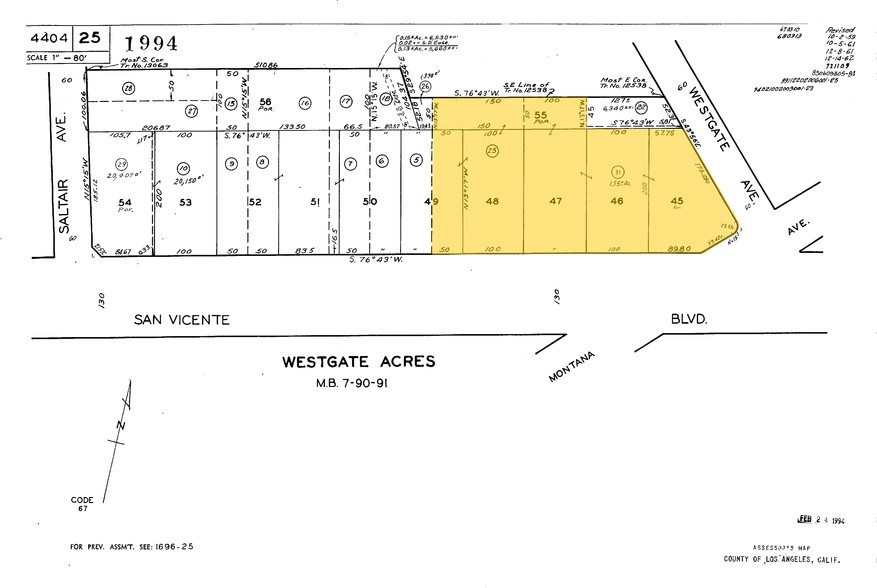 11911 San Vicente Blvd, Los Angeles, CA for lease - Plat Map - Image 2 of 11