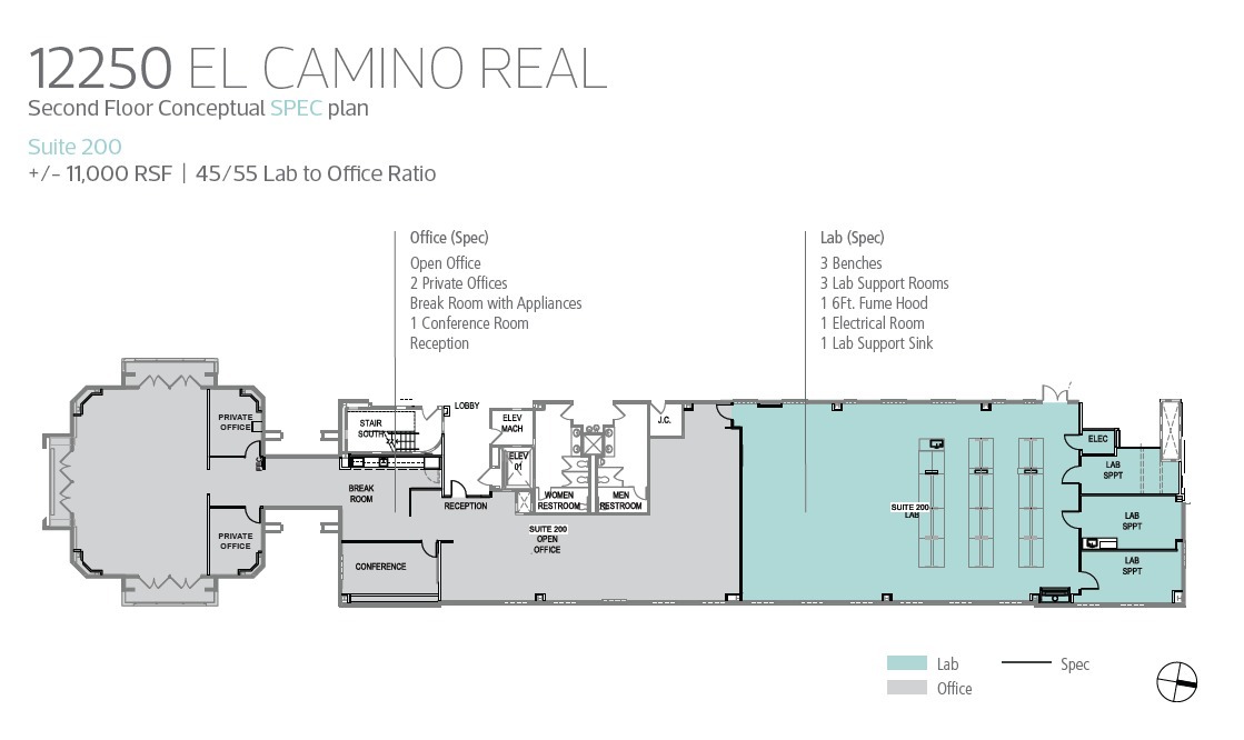 12250 El Camino Real, San Diego, CA for lease Floor Plan- Image 1 of 1