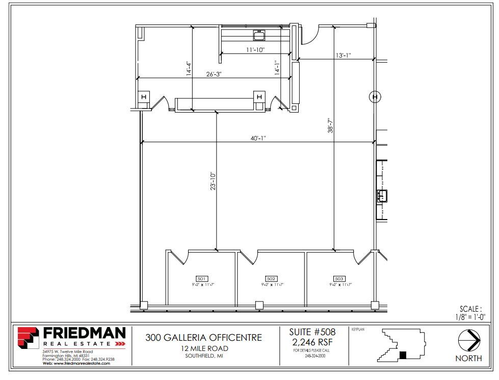 300 Galleria Officentre, Southfield, MI for lease Floor Plan- Image 1 of 2