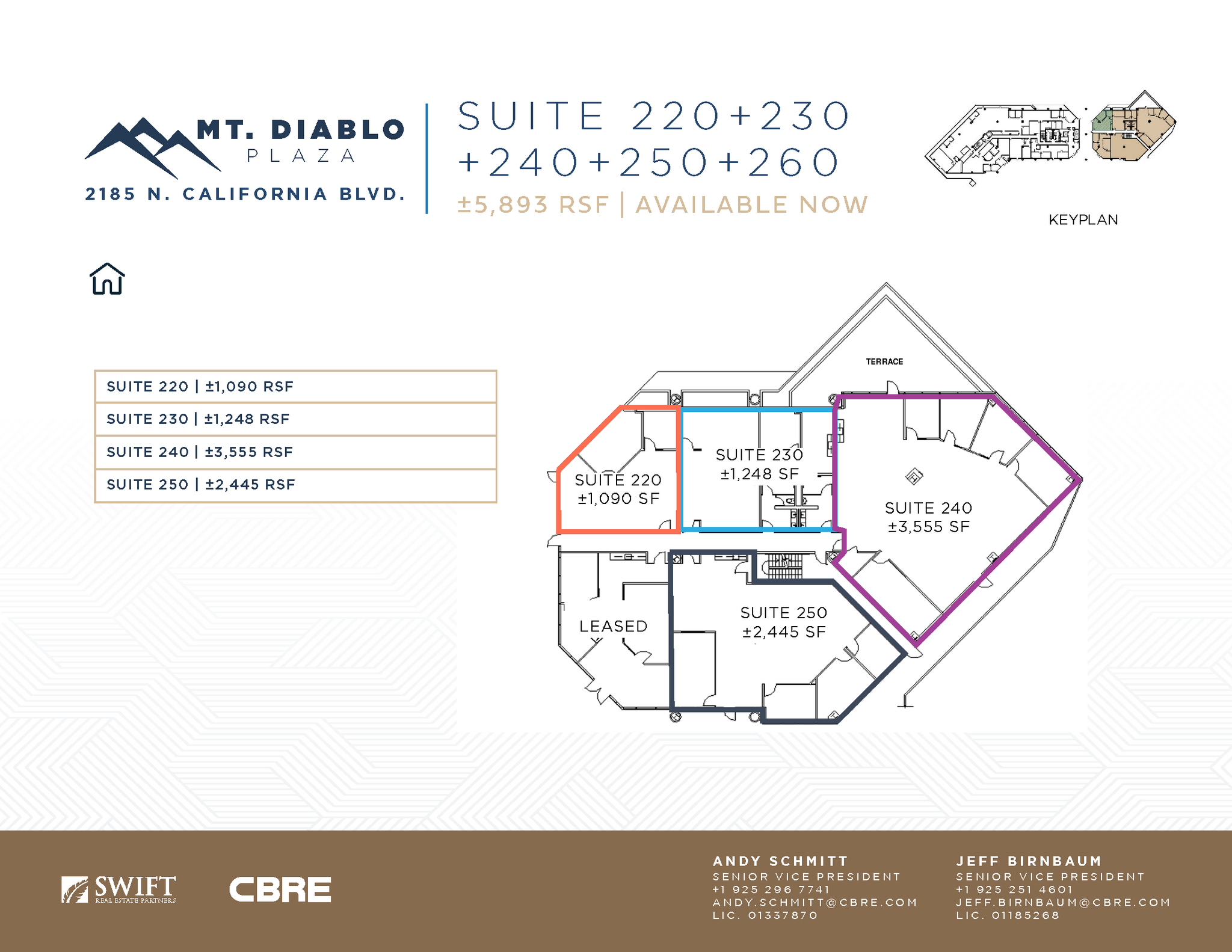 2185 N California Blvd, Walnut Creek, CA for lease Floor Plan- Image 1 of 1