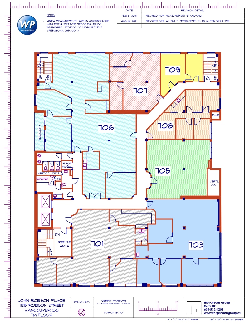 1145-1155 Robson St, Vancouver, BC for lease Floor Plan- Image 1 of 1