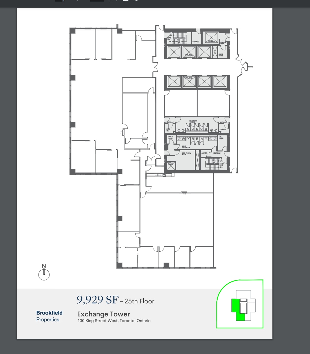 130 King St W, Toronto, ON for lease Floor Plan- Image 1 of 1