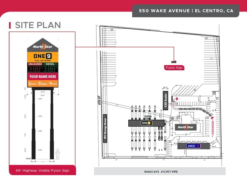 550 Wake Ave, El Centro, CA for lease - Site Plan - Image 2 of 6