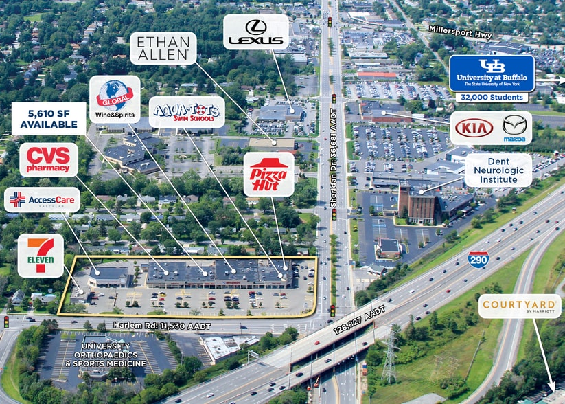 4950-4990 Harlem Rd, Amherst, NY for lease - Aerial - Image 2 of 6