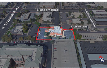 7321 E Osborn Rd, Scottsdale, AZ - AERIAL  map view