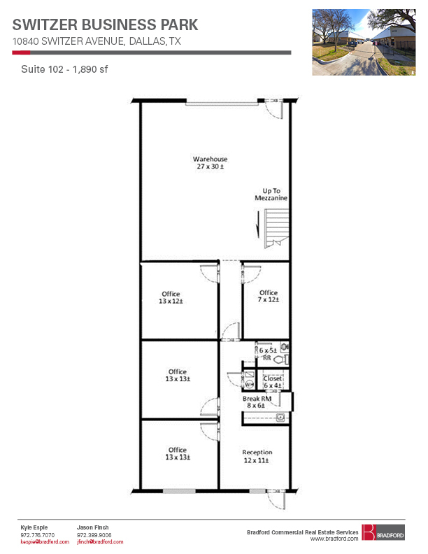 10930 Switzer Ave, Dallas, TX for lease Floor Plan- Image 1 of 1